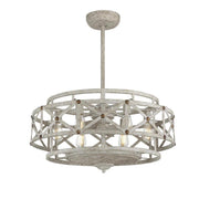 Colonade 6-Light Fan D'Lier in 
Provence with Gold Accents