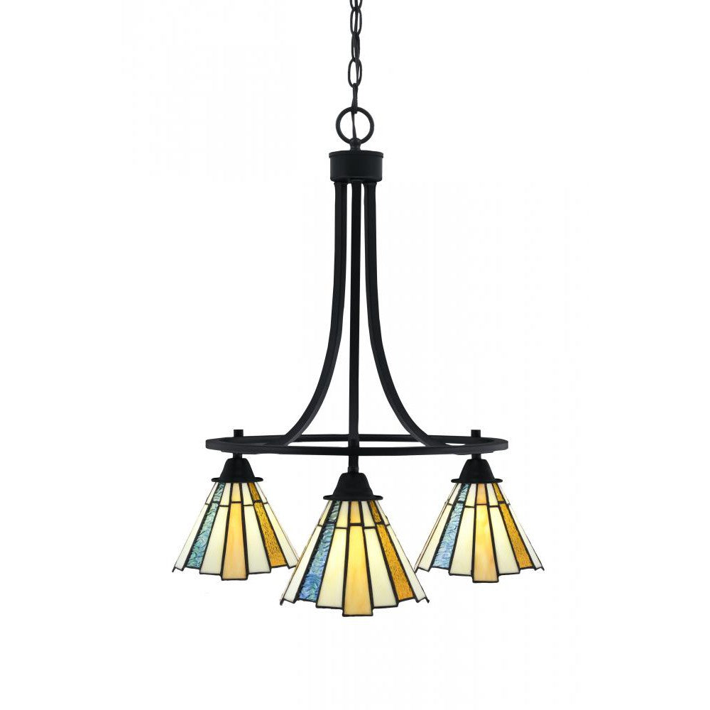 Toltec Company PARAMOUNT 3413-MB-9335 Chandelier - Black