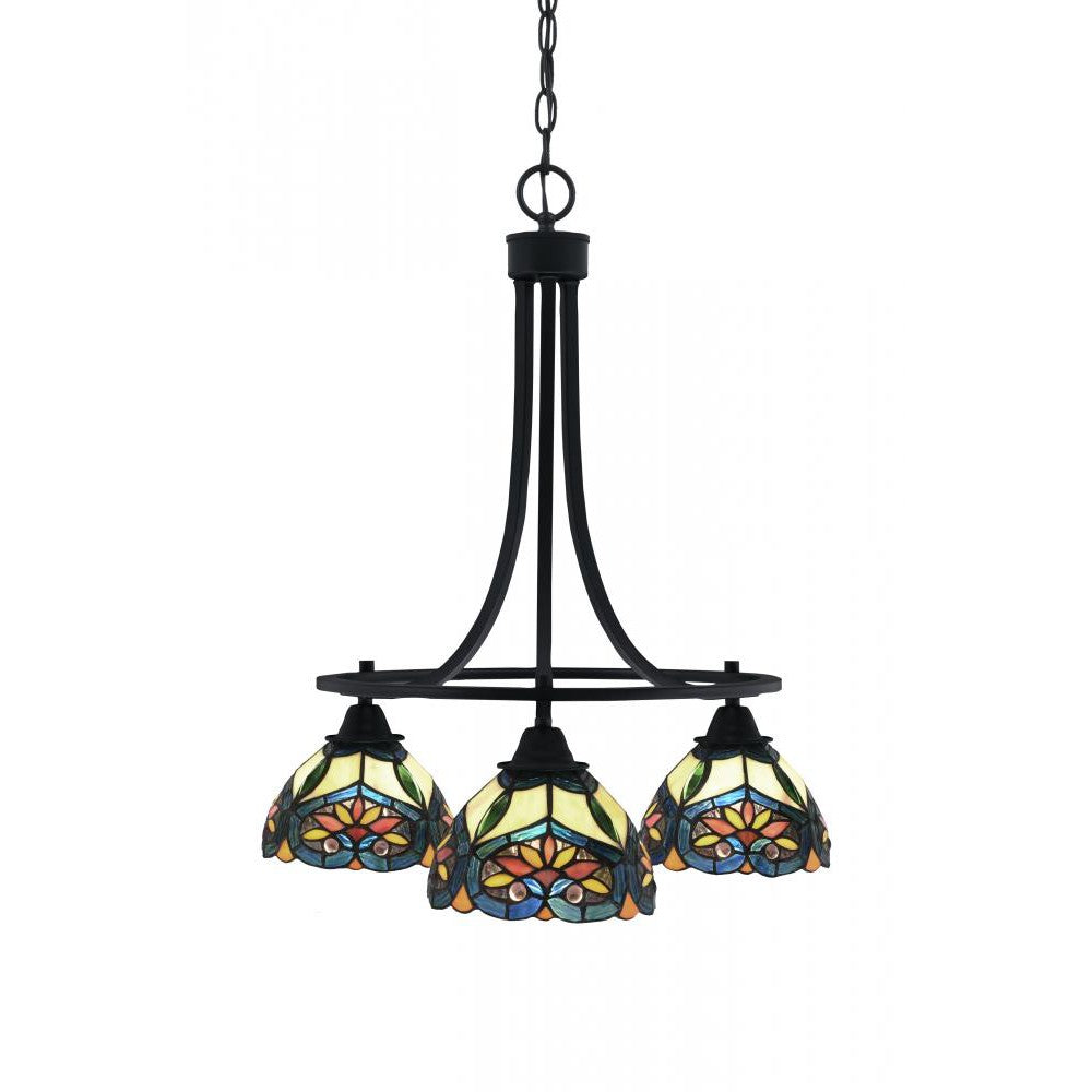 Toltec Company PARAMOUNT 3413-MB-9425 Chandelier - Black