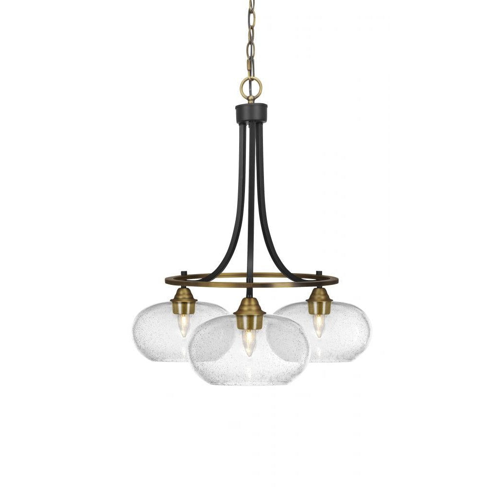 Toltec Company PARAMOUNT 3413-MBBR-204 Chandelier - Black