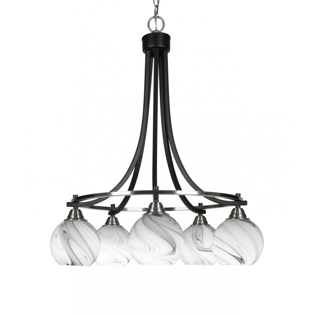 Toltec Company PARAMOUNT 3415-MBBN-4109 Chandelier Traditional - Black