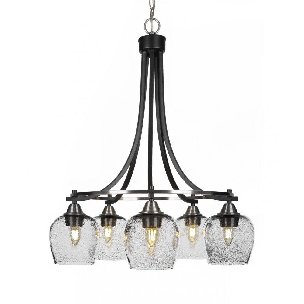 Toltec Company PARAMOUNT 3415-MBBN-4812 Chandelier Traditional - Black