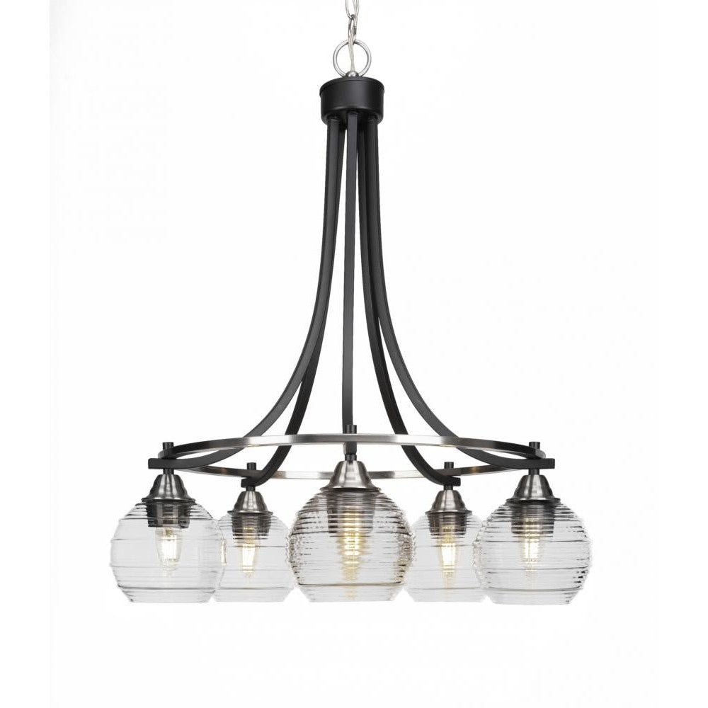 Toltec Company PARAMOUNT 3415-MBBN-5110 Chandelier Traditional - Black