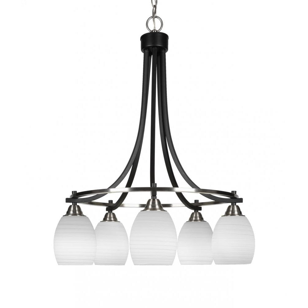 Toltec Company PARAMOUNT 3415-MBBN-615 Chandelier Traditional - Black