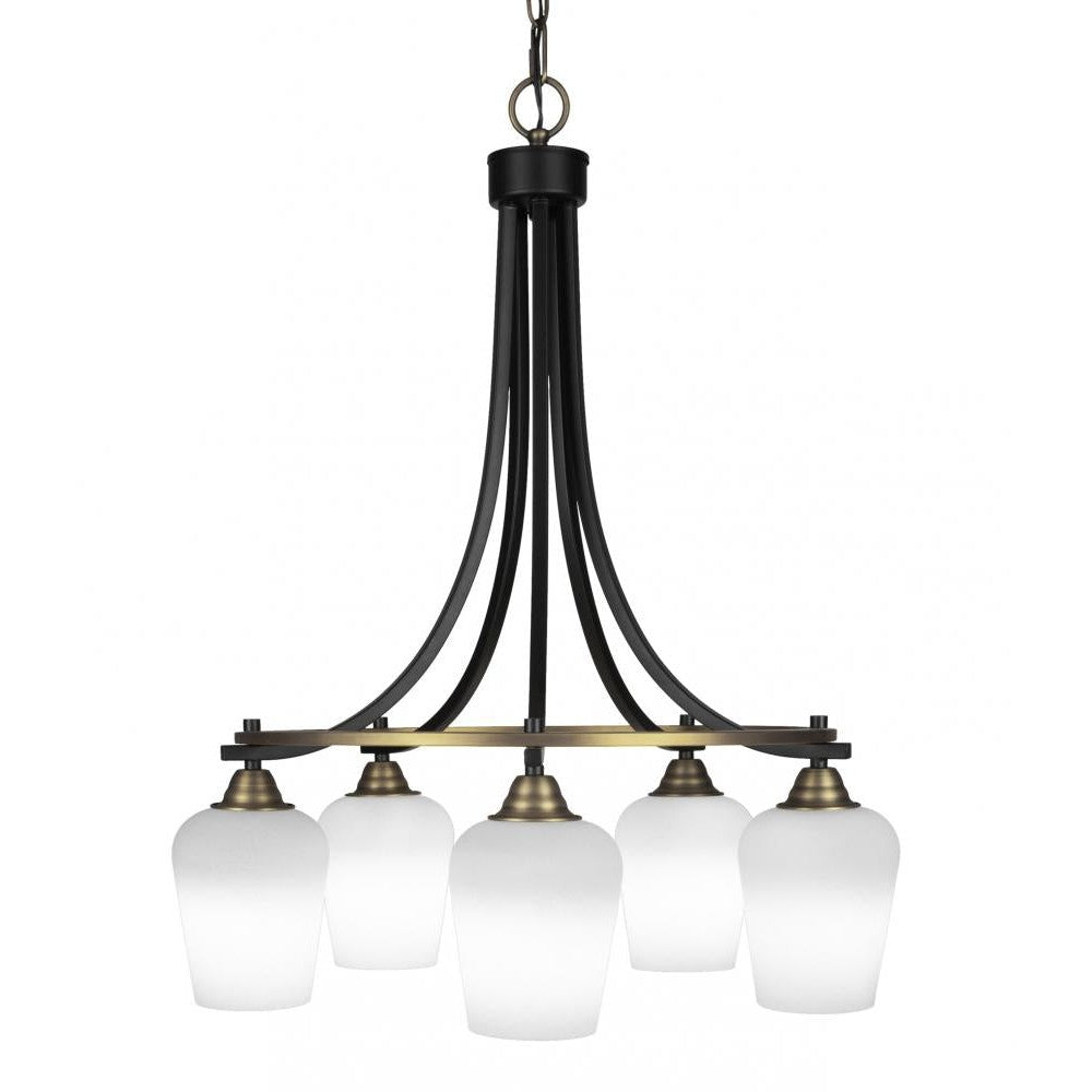 Toltec Company PARAMOUNT 3415-MBBR-211 Chandelier - Black