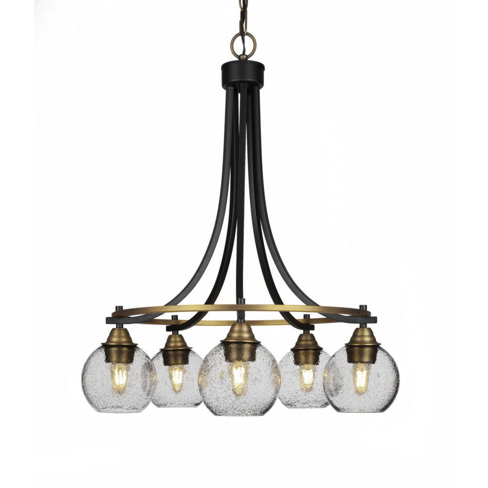 Toltec Company PARAMOUNT 3415-MBBR-4102 Chandelier Traditional - Black