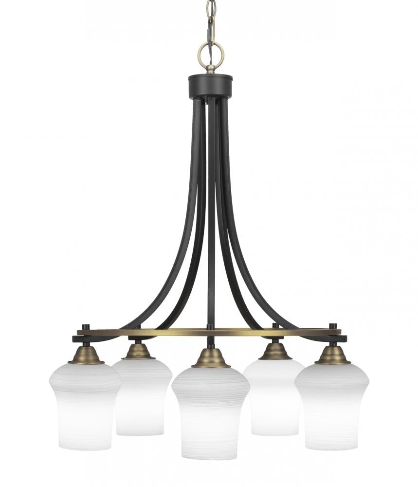 Toltec Company PARAMOUNT 3415-MBBR-681 Chandelier - Black