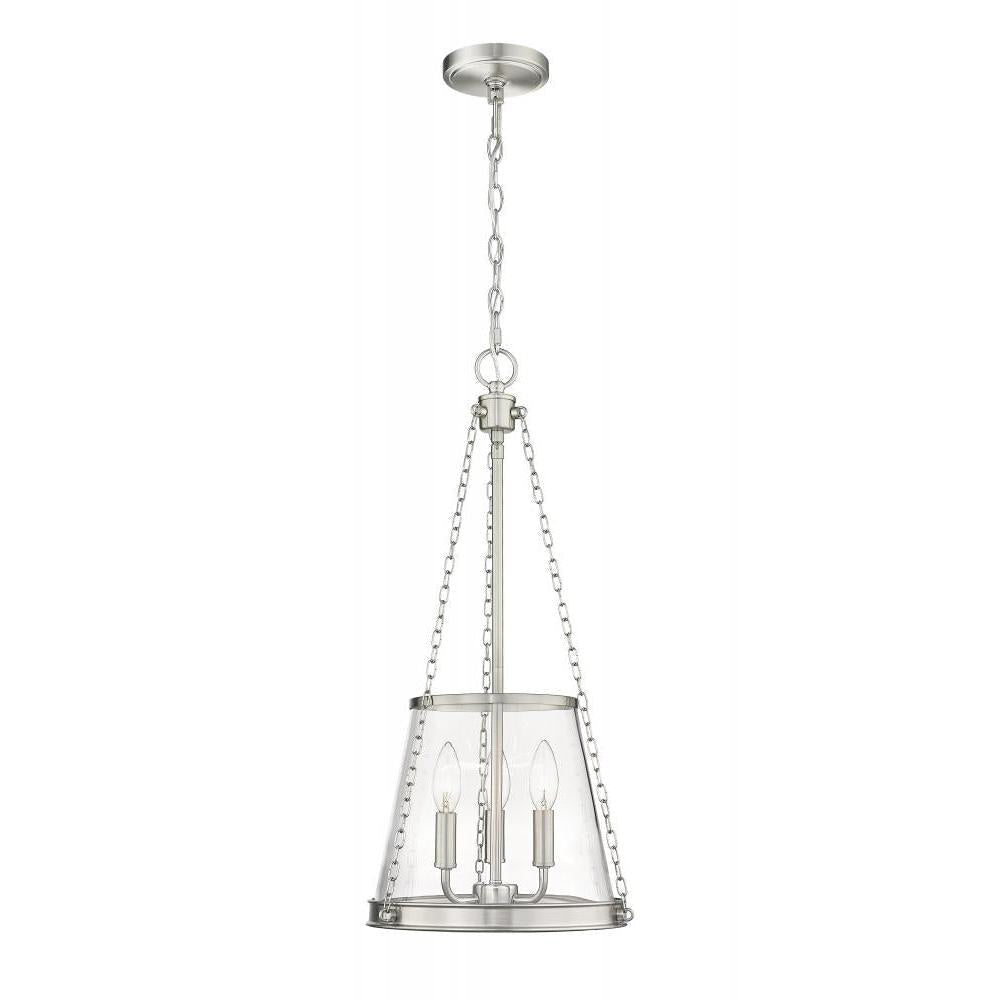 3 Light Pendant-Clear