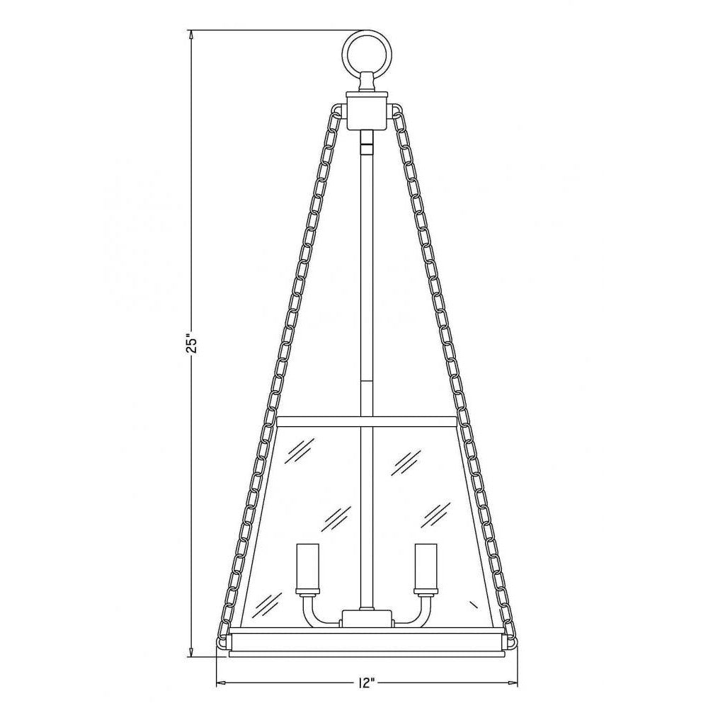 Z-Lite Lighting 341P12-BN Pendant Contemporary - Nickel