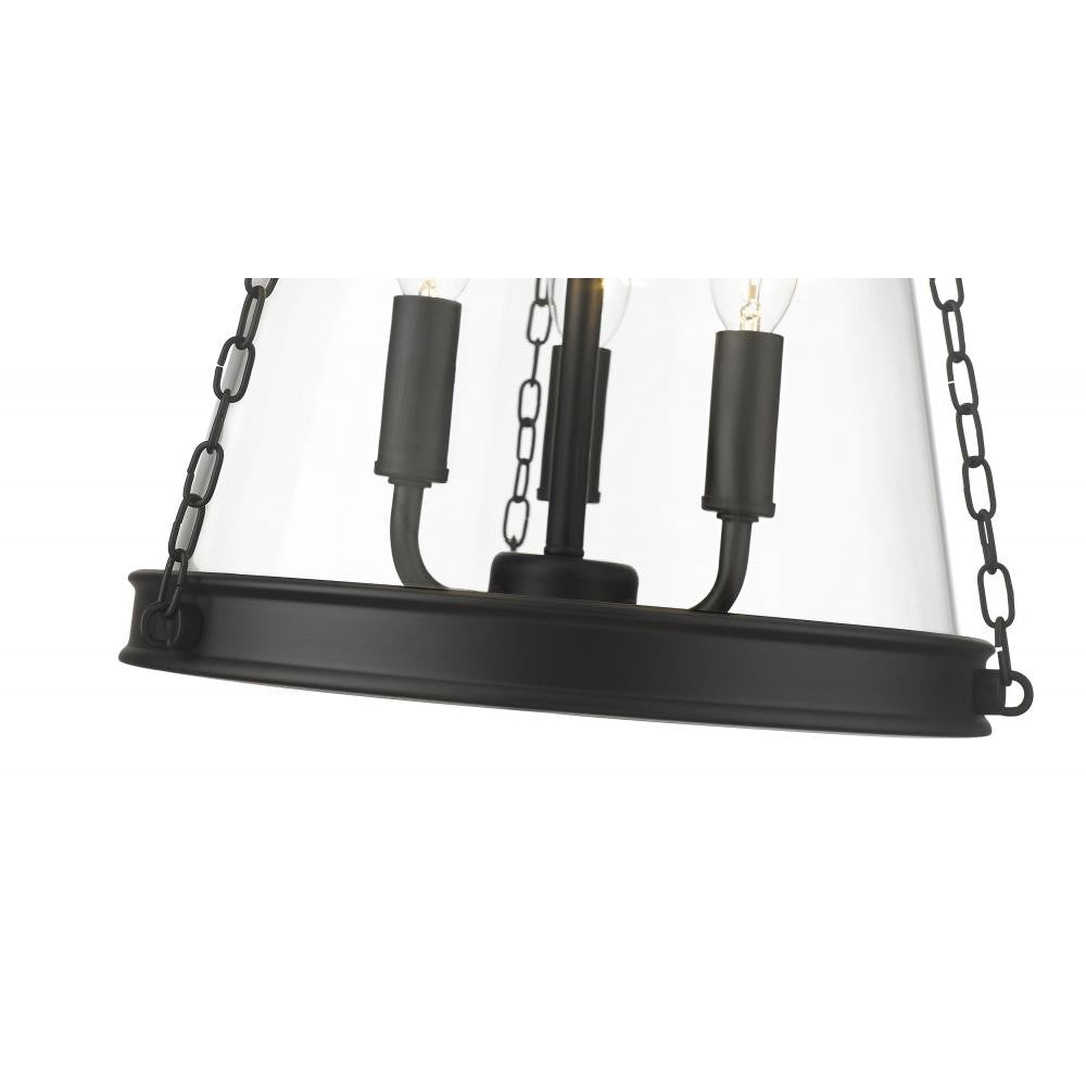 Z-Lite Lighting 341P12-MB Pendant Contemporary - Black