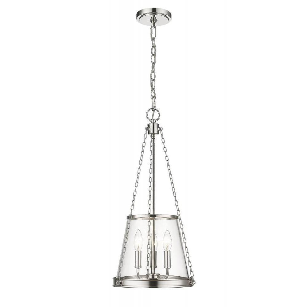 3 Light Pendant-Clear