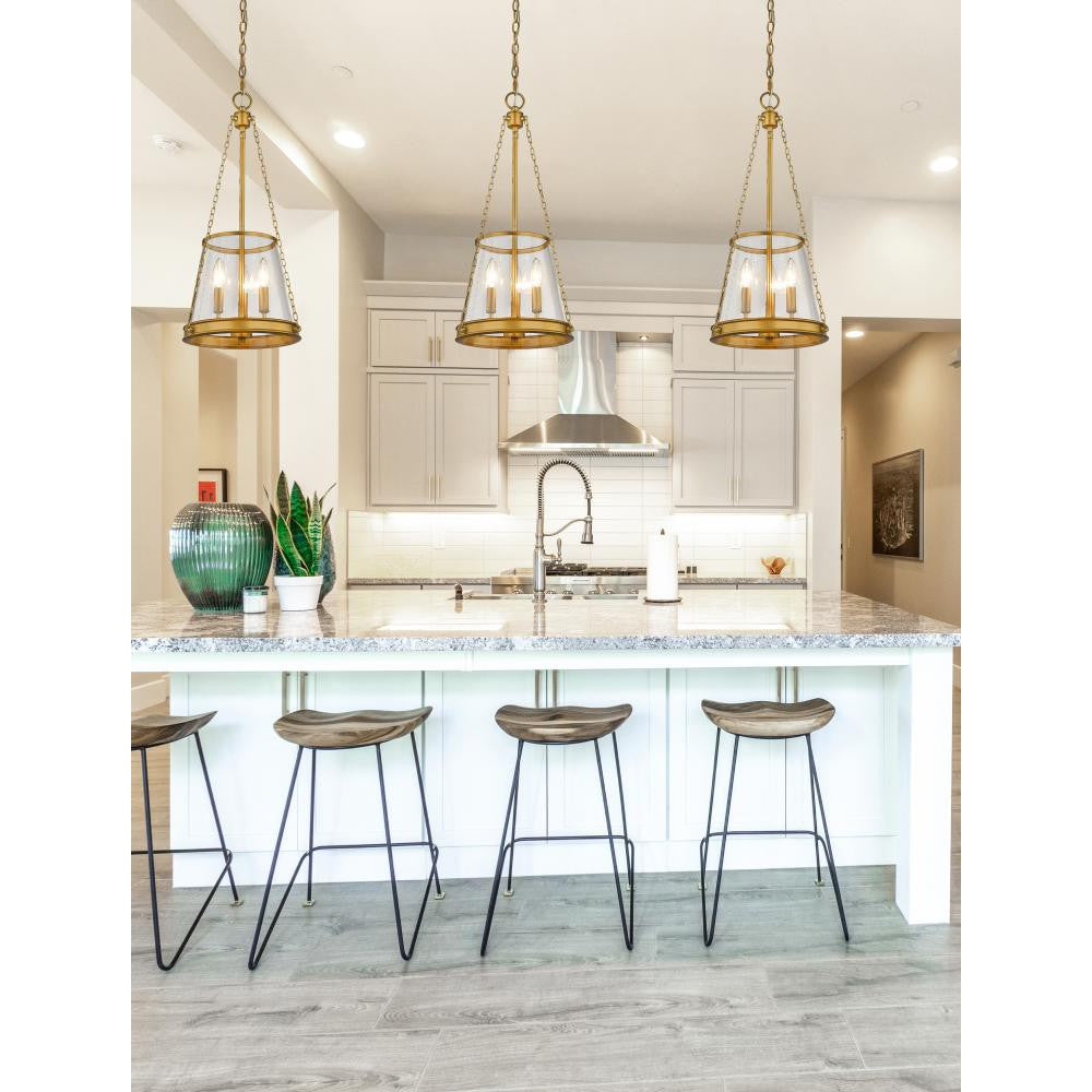 Z-Lite Lighting 341P12-RB Pendant Contemporary - Brass