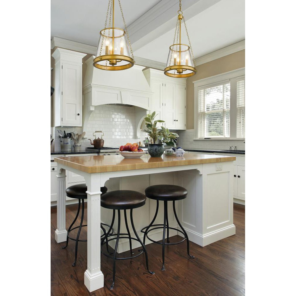 Z-Lite Lighting 341P12-RB Pendant Contemporary - Brass