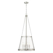 4 Light Pendant-Clear