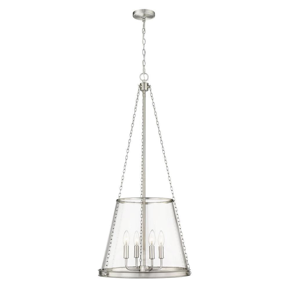 4 Light Pendant-Clear