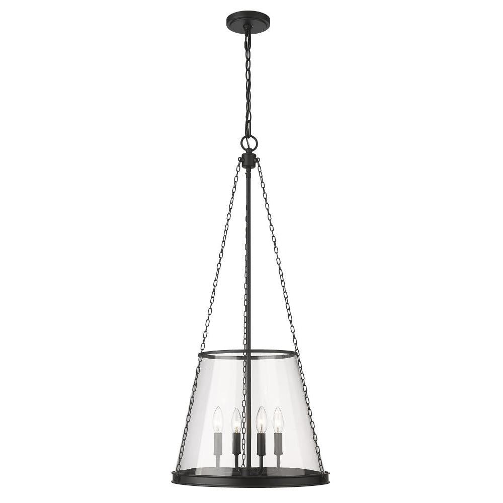 4 Light Pendant-Clear