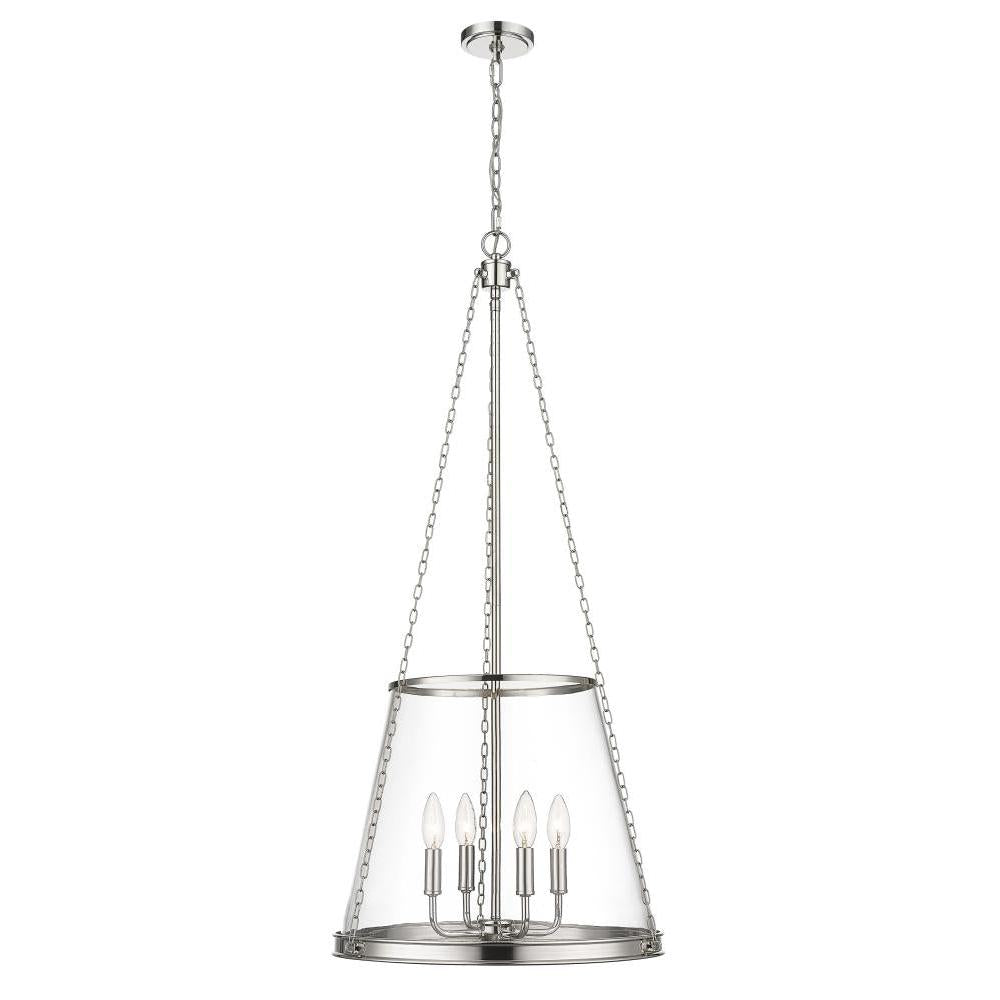 4 Light Pendant-Clear