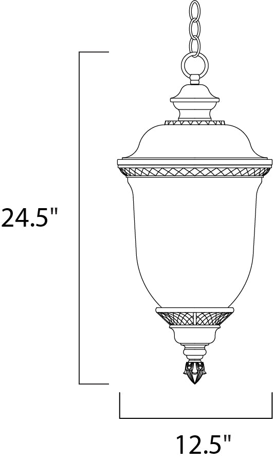 12 Inch Outdoor Hanging Lantern – Oriental Bronze