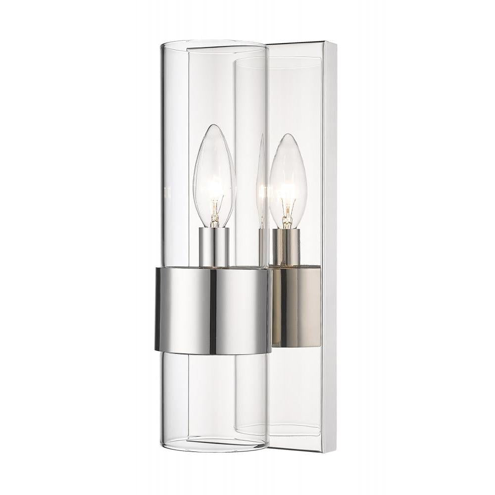 1 Light Wall Sconce-Clear