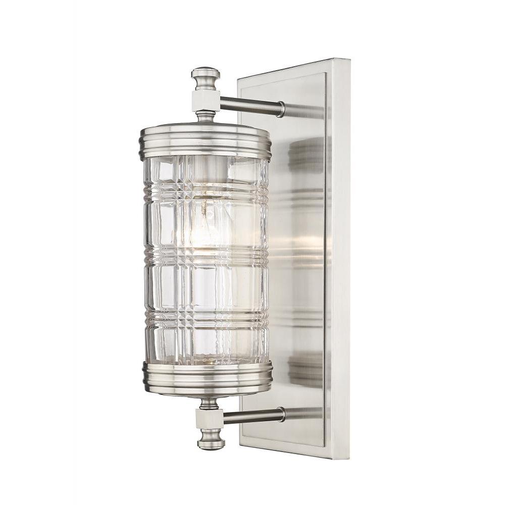 1 Light Wall Sconce-Clear