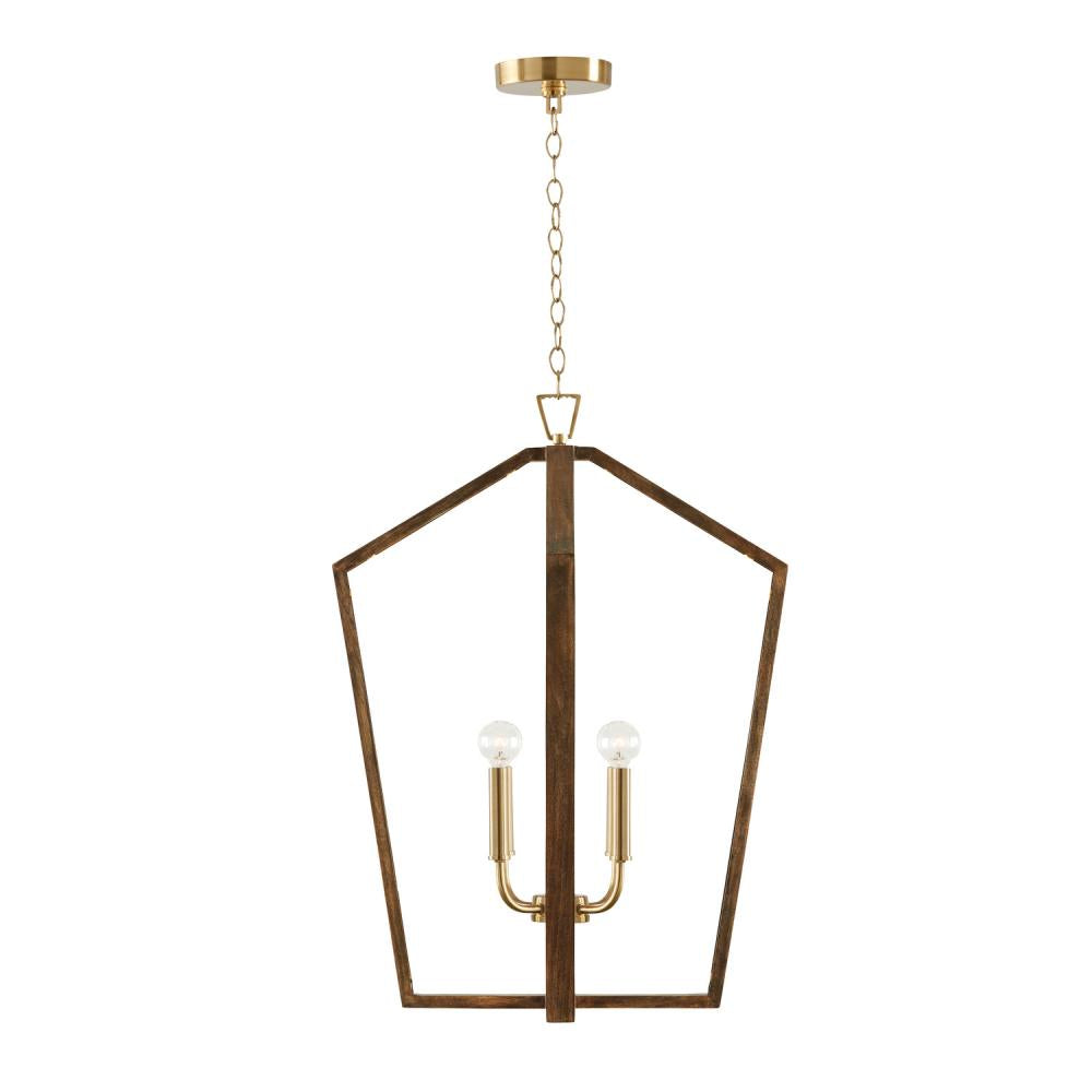 Capital Lighting MAREN 344541NM Pendant Transitional - Nordic Wood And Matte Brass