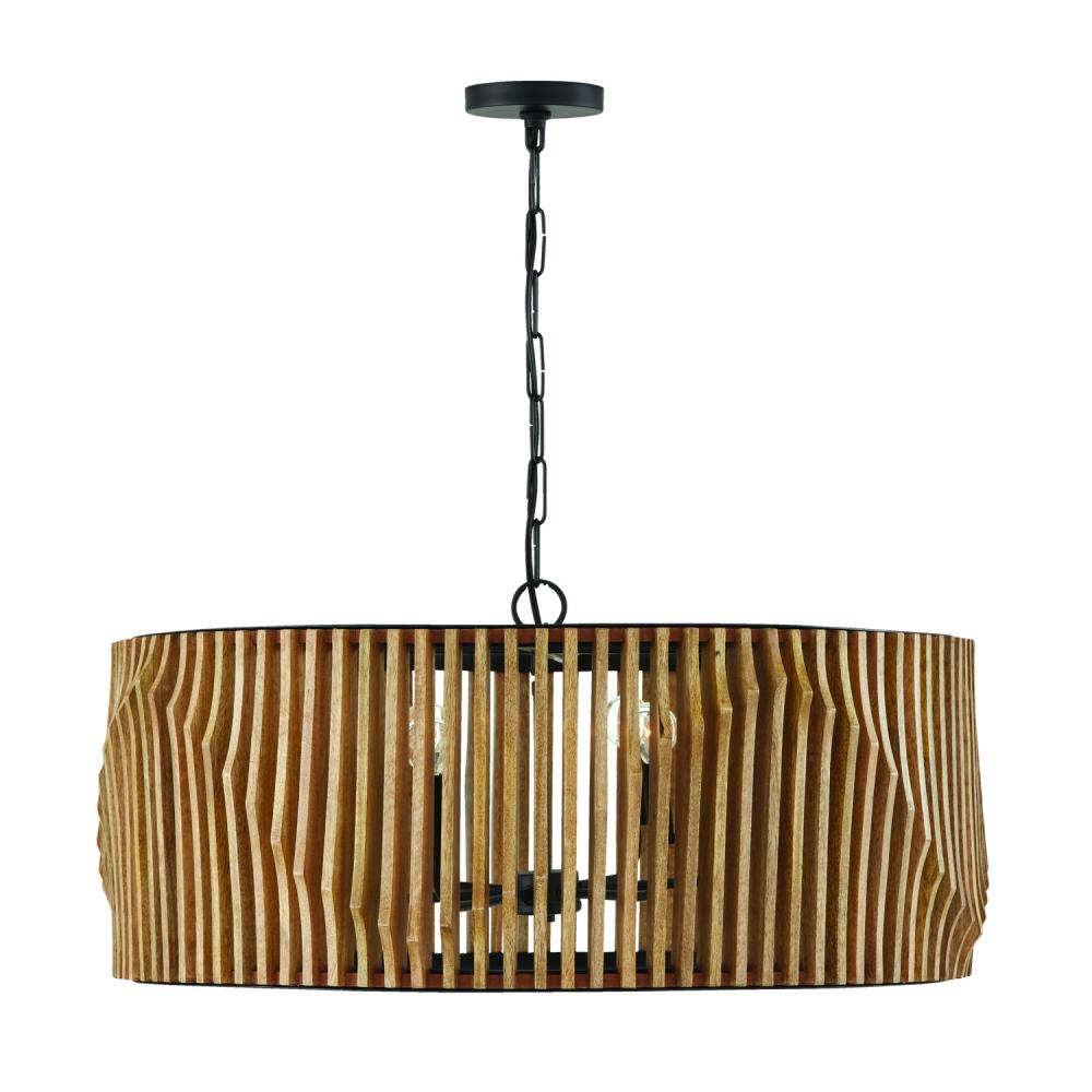 Capital Lighting ARCHER 344664WK Pendant Transitional - Light Wood And Matte Black