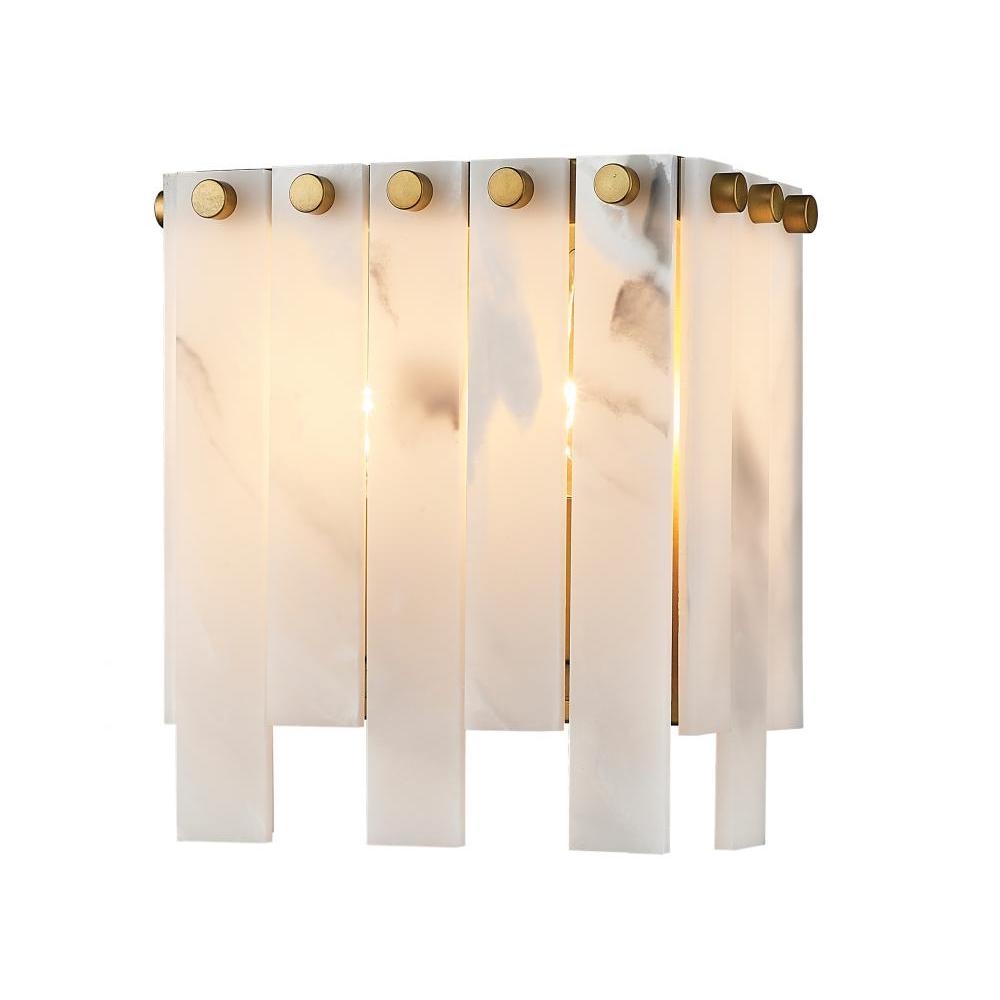 2 Light Wall Sconce-Alabaster