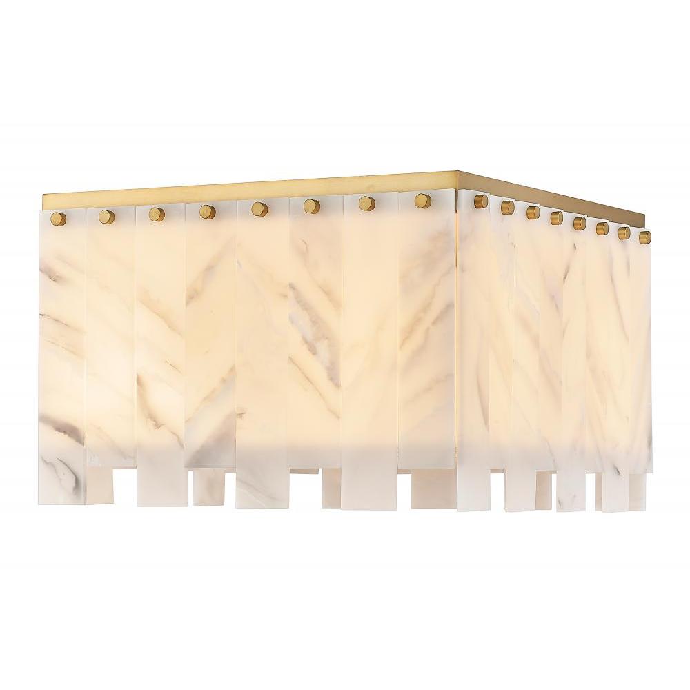 6 Light Flush Mount Light-Alabaster