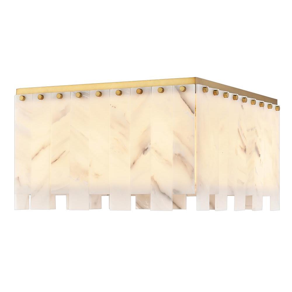 9 Light Flush Mount Light-Alabaster