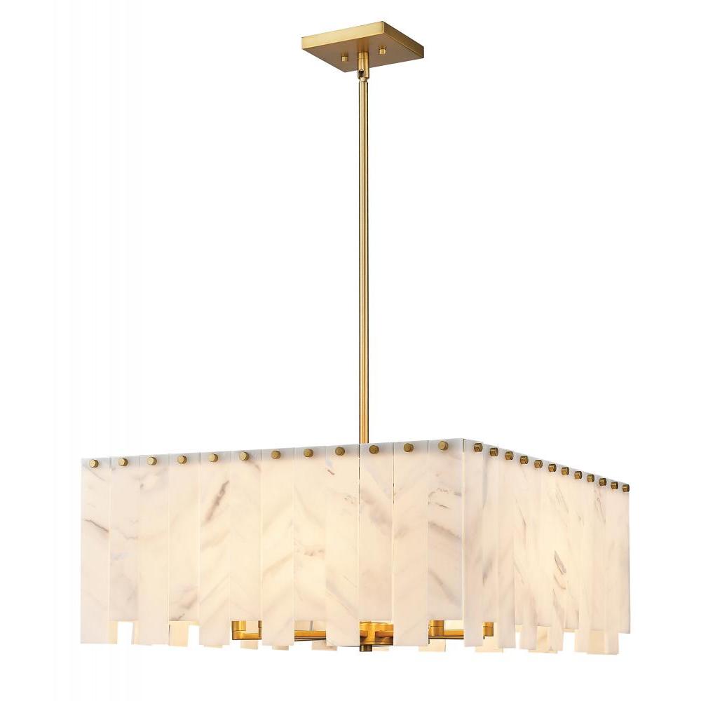 8 Light Chandelier-Alabaster