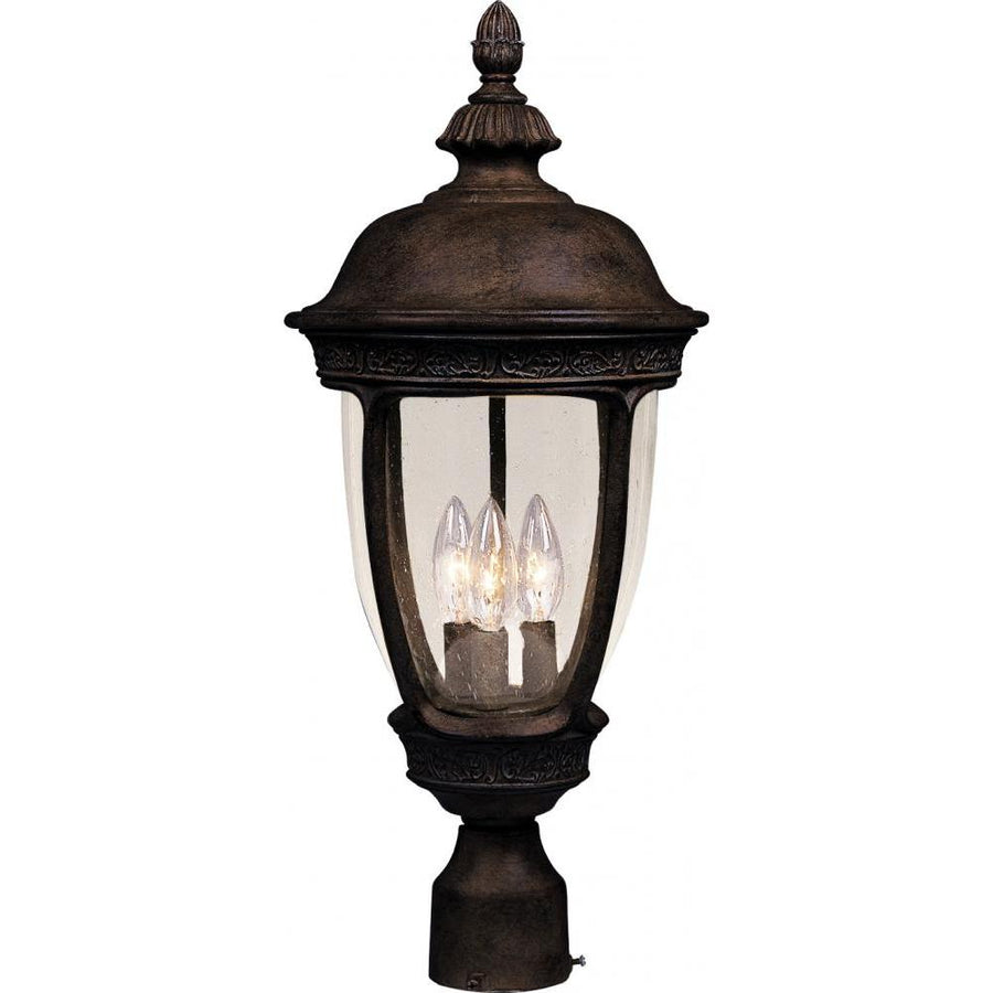 Knob Hill DC 13 Inch Outdoor Post Lantern – Sienna