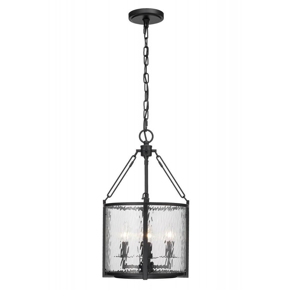 4 Light Pendant-Clear Waterglass