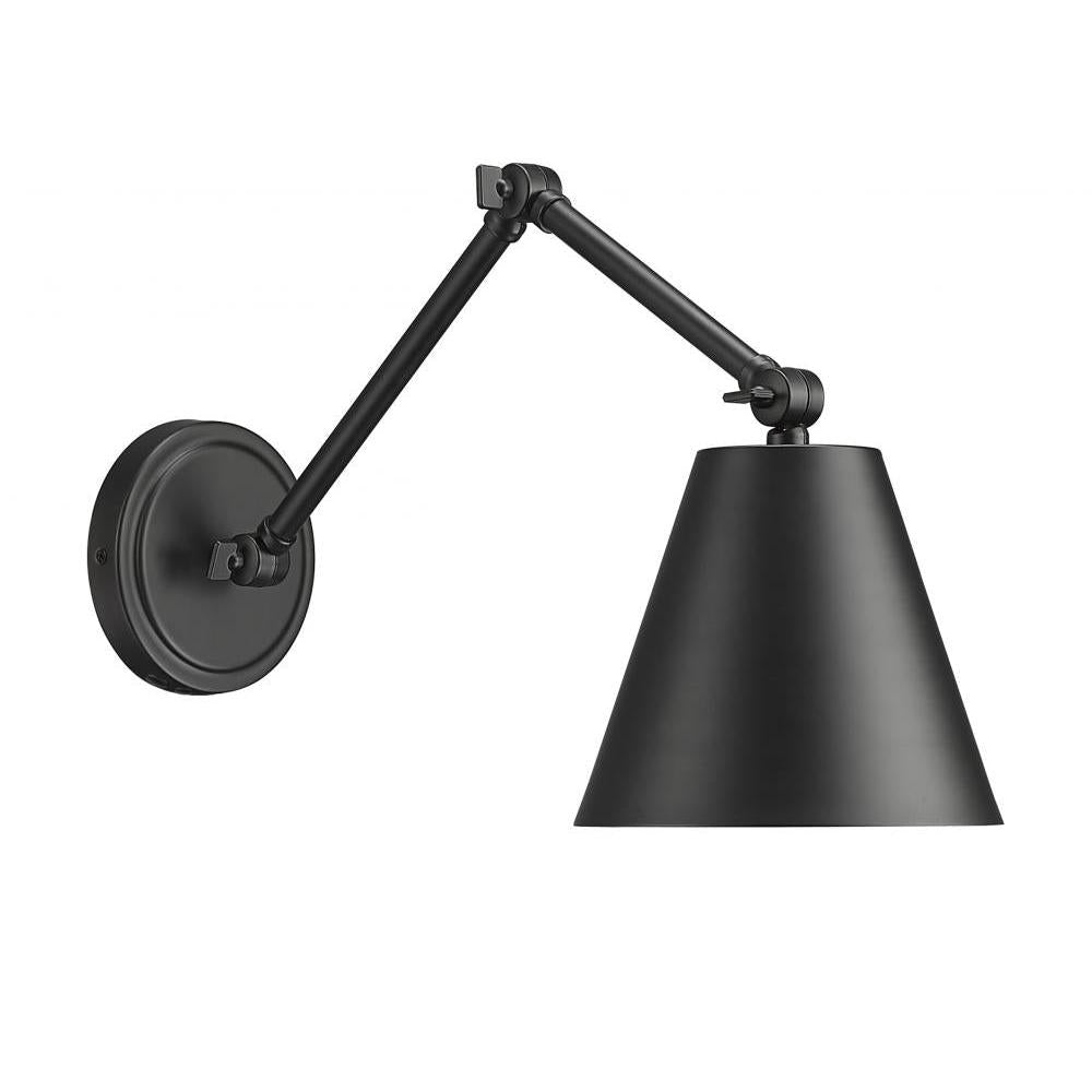 1 Light Wall Sconce-Matte Black