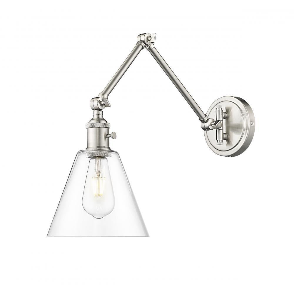 1 Light Wall Sconce-Clear