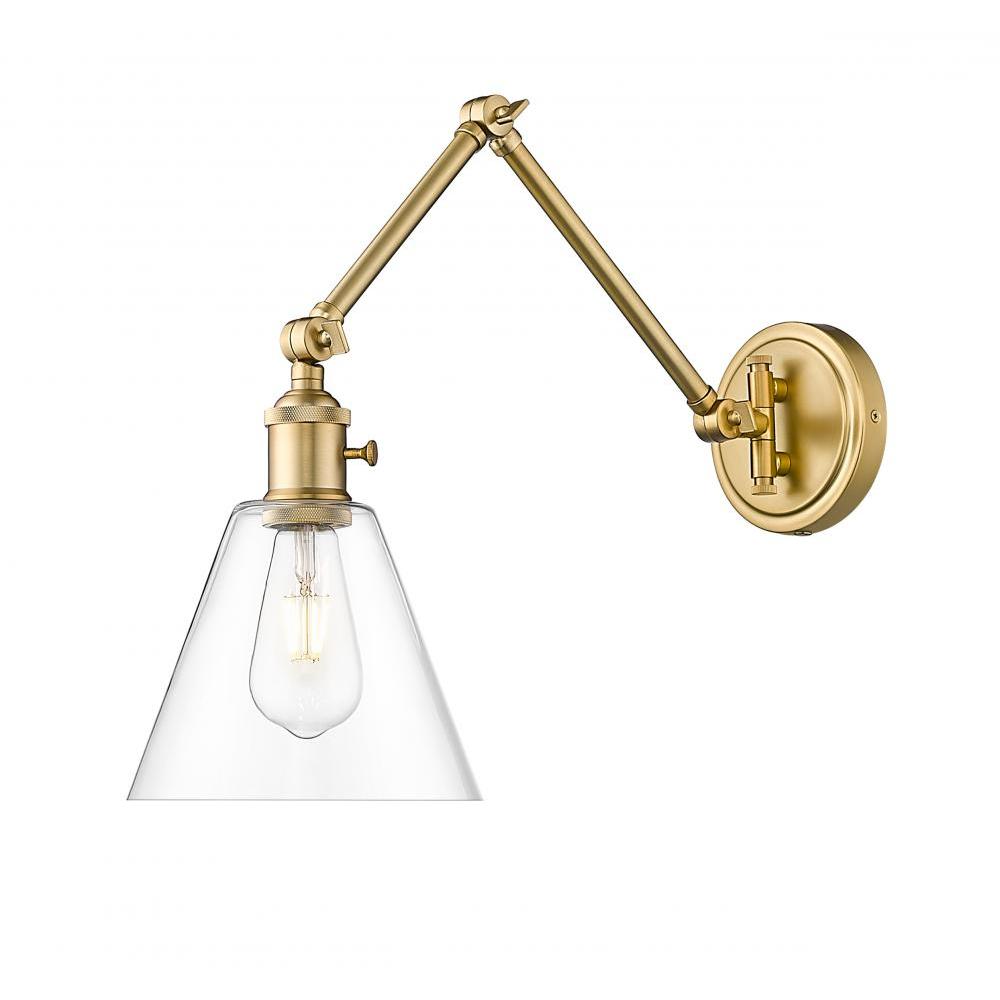 1 Light Wall Sconce-Clear