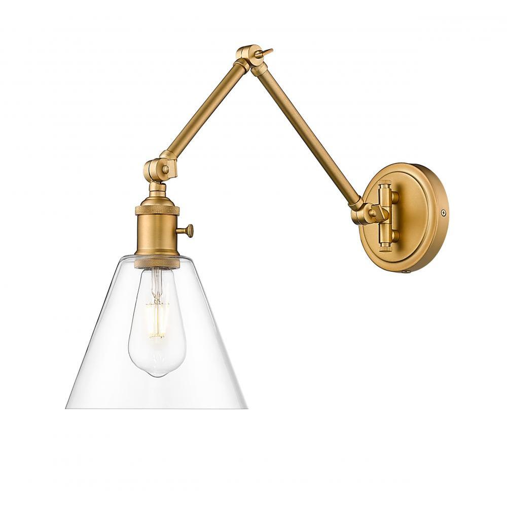 1 Light Wall Sconce-Clear