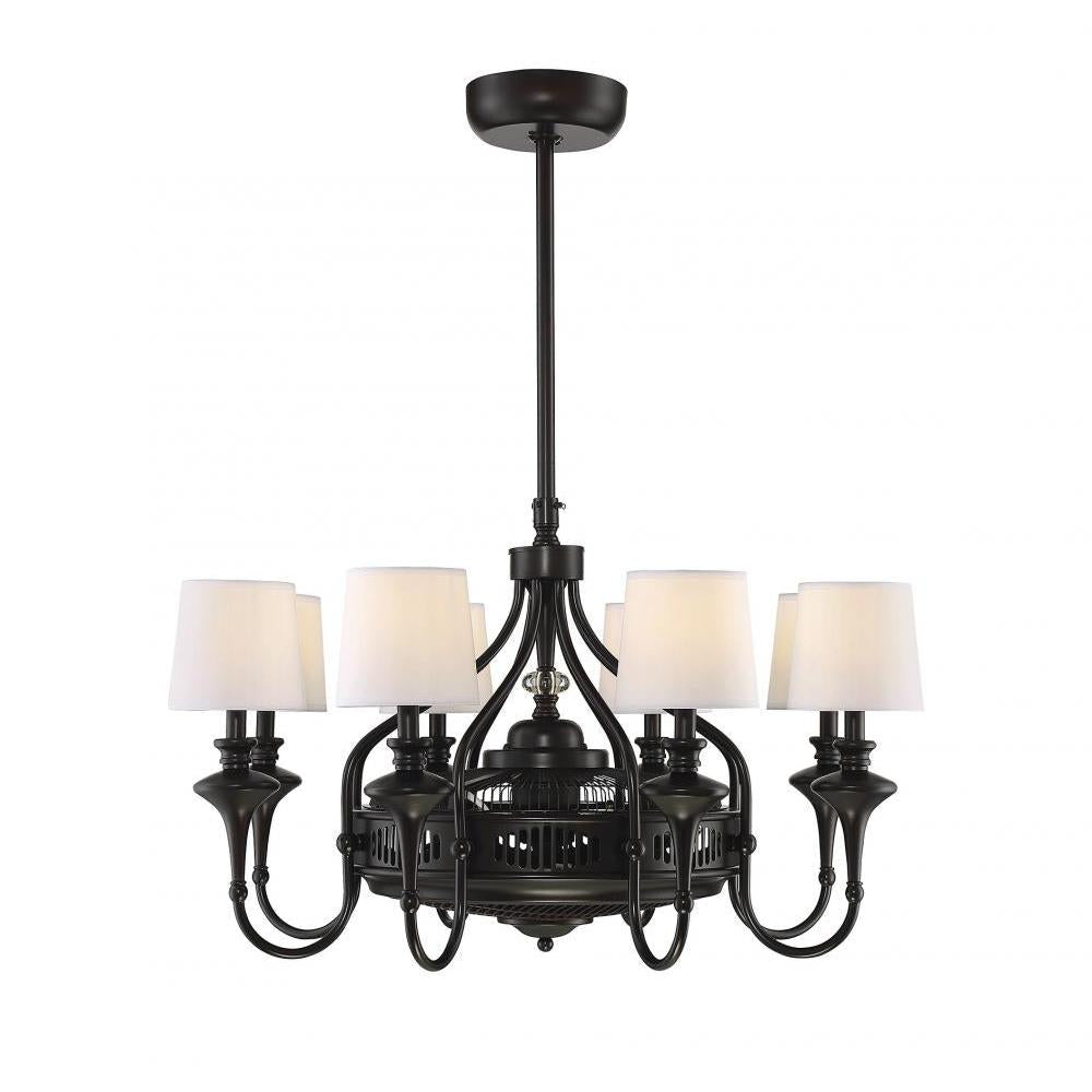 Brisa 8-Light Fan D'Lier in English Bronze