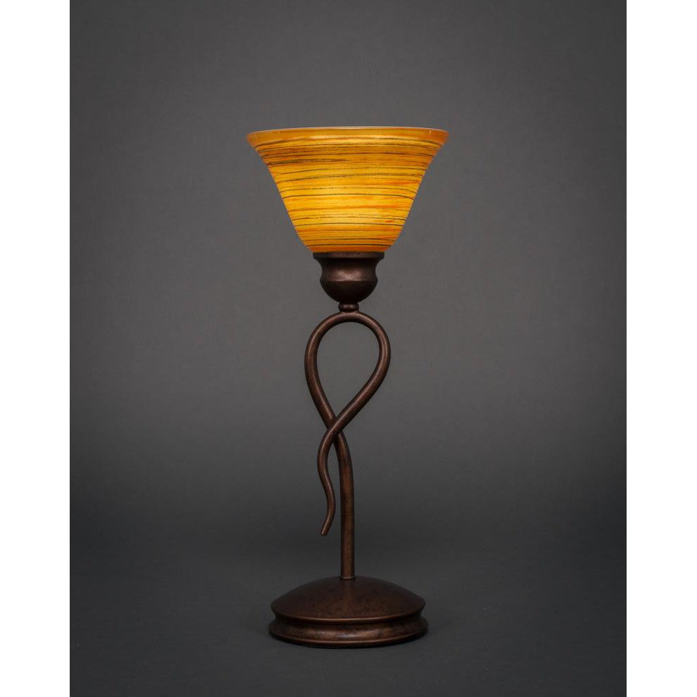 Toltec Company LEAF 35-BRZ-454 Lamp Art Glass - Bronze