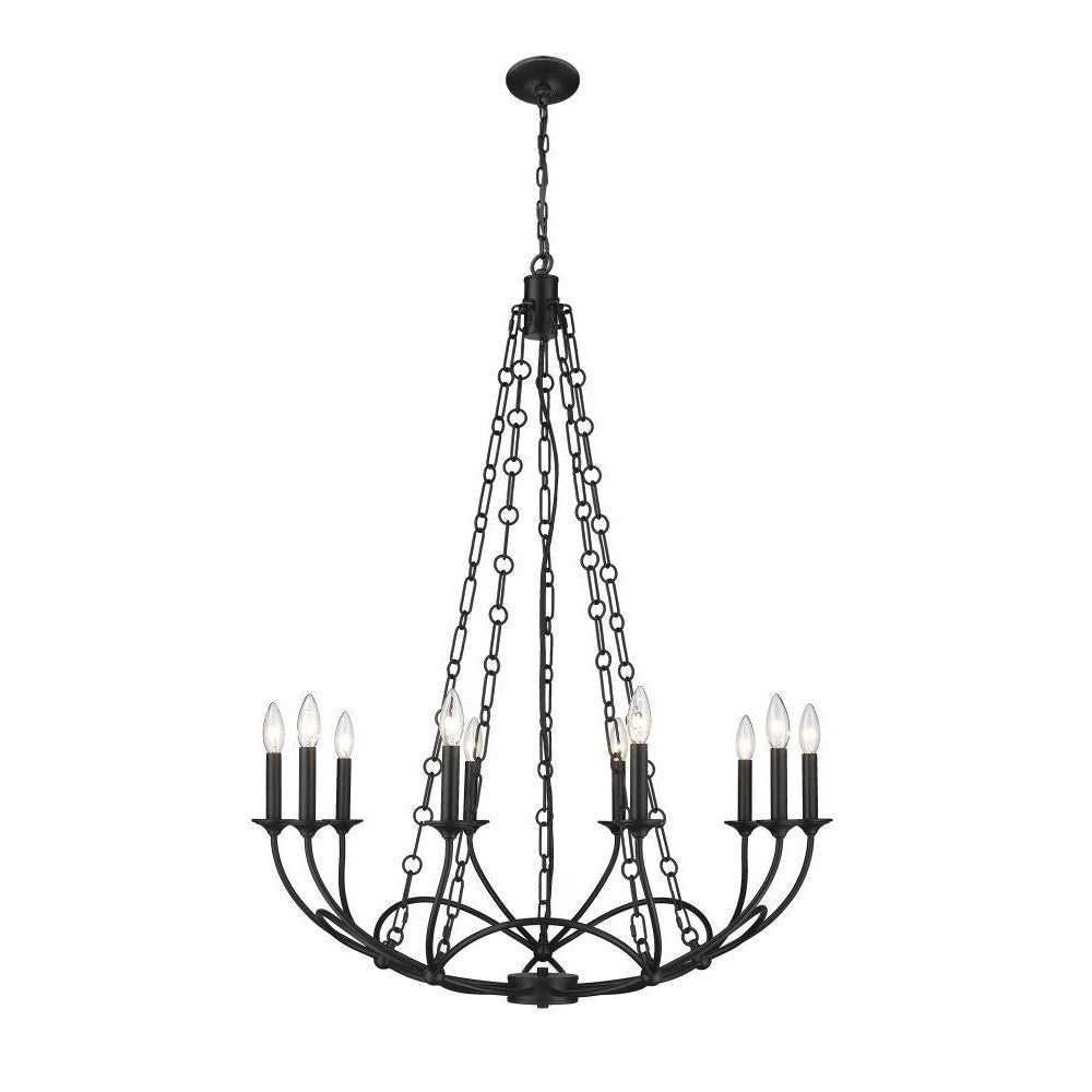 Z-Lite Lighting 3500-10MB Chandelier Industrial - Black