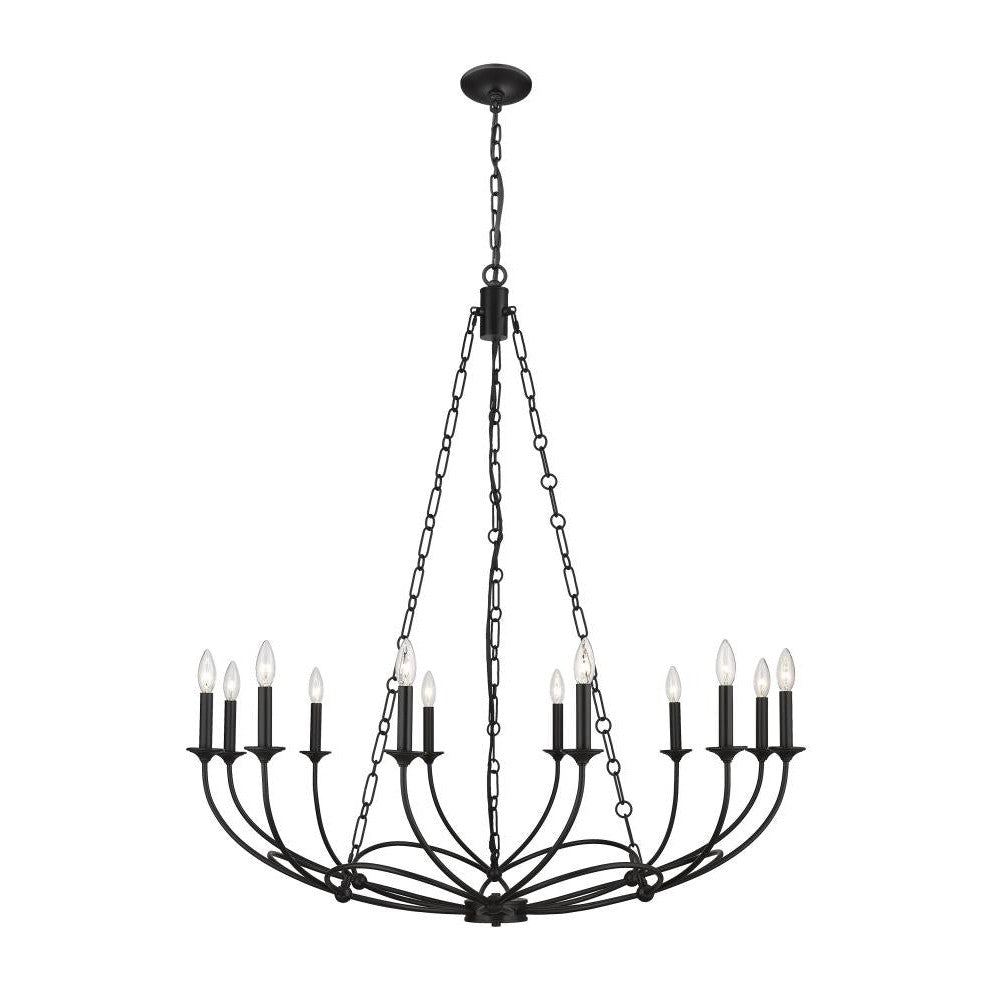 Z-Lite Lighting 3500-12MB Chandelier Industrial - Black