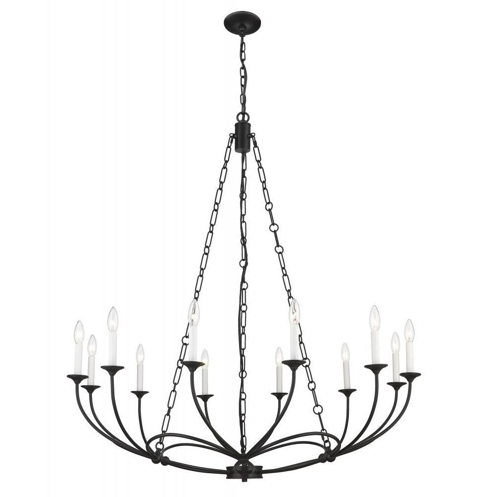 Z-Lite Lighting 3500-12MB Chandelier Industrial - Black