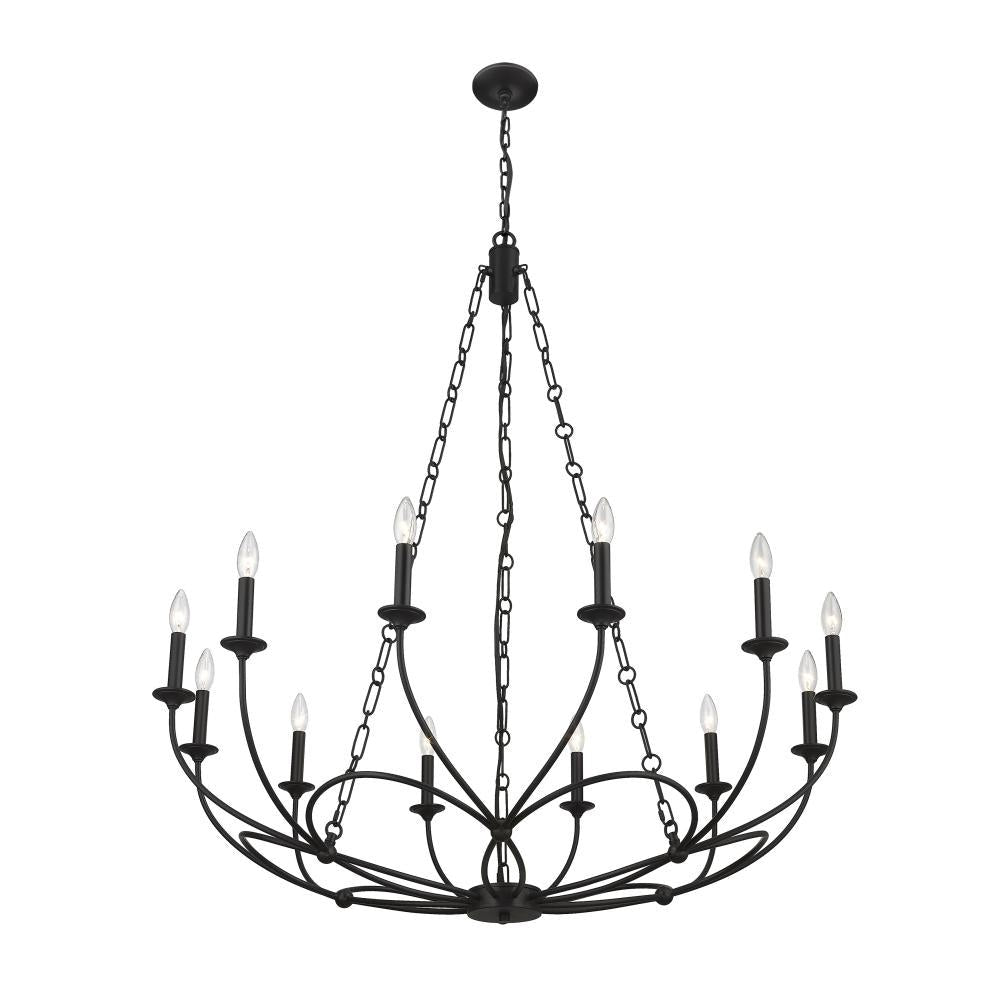 Z-Lite Lighting 3500-12MB Chandelier Industrial - Black