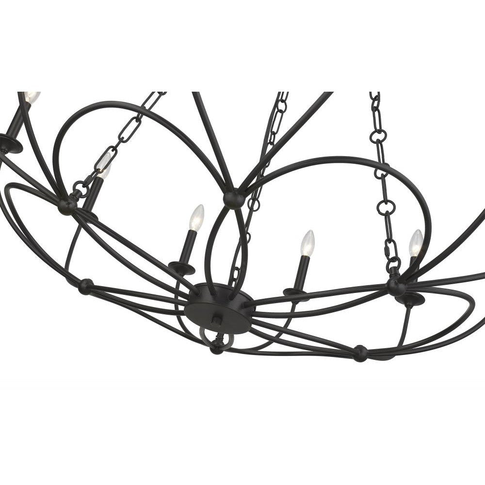 Z-Lite Lighting 3500-12MB Chandelier Industrial - Black