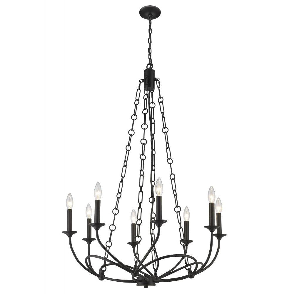 Z-Lite Lighting 3500-8MB Chandelier Industrial - Black