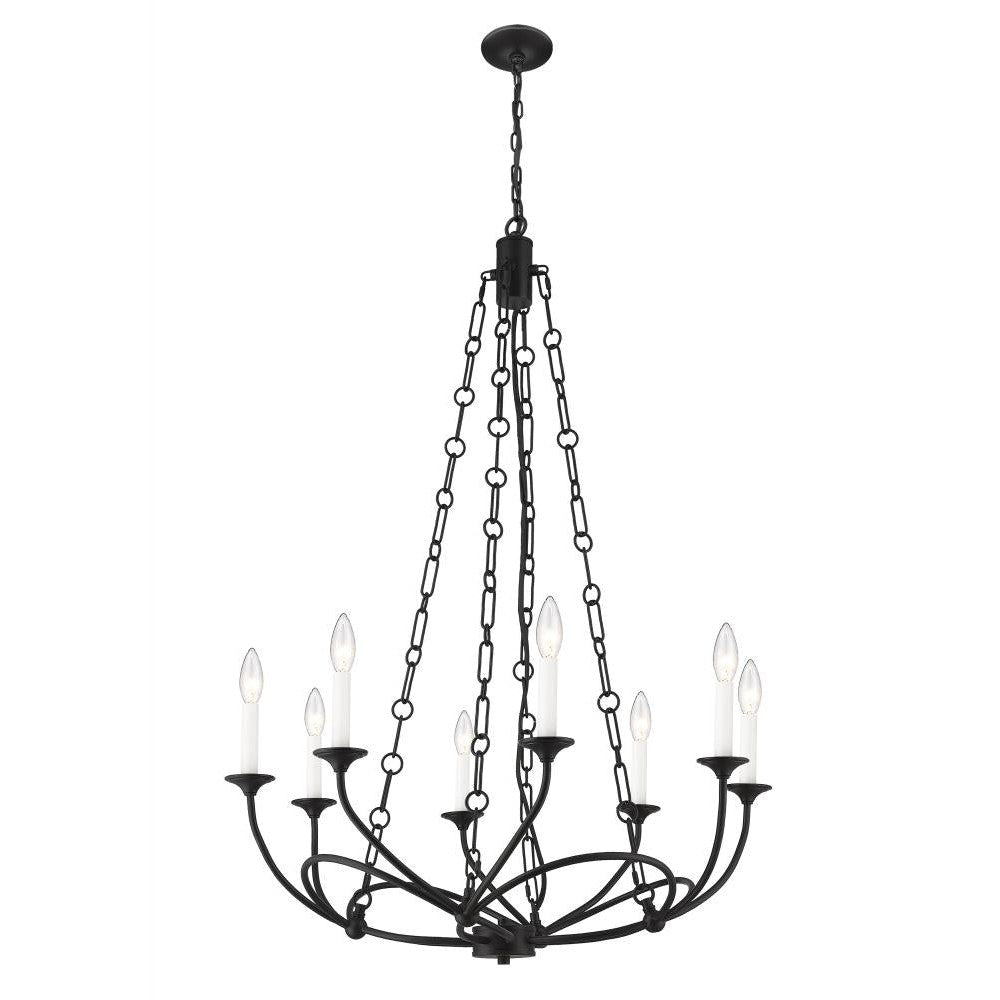 Z-Lite Lighting 3500-8MB Chandelier Industrial - Black