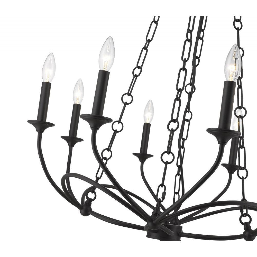 Z-Lite Lighting 3500-8MB Chandelier Industrial - Black