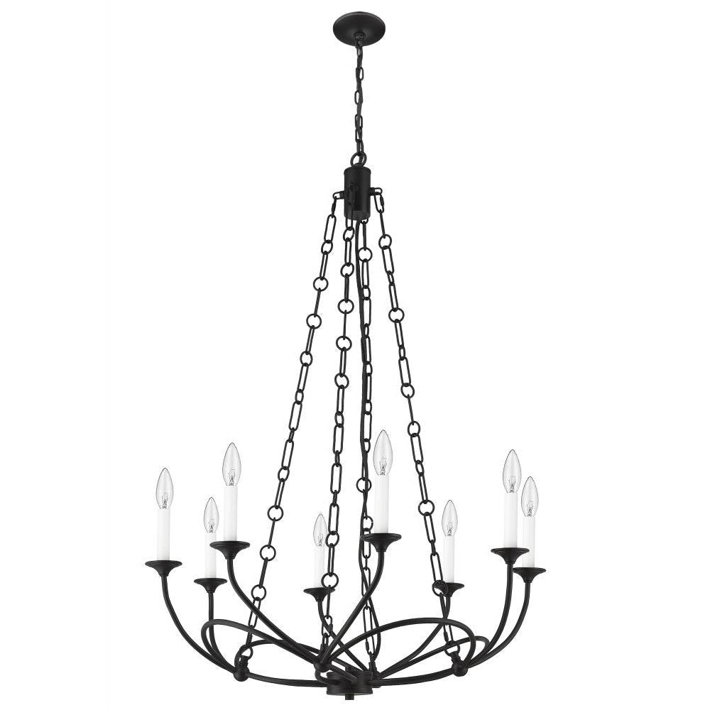 Z-Lite Lighting 3500-8MB Chandelier Industrial - Black