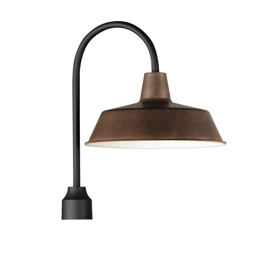 Pier M 14 Inch Outdoor Post Lantern – Empire Bronze / Black