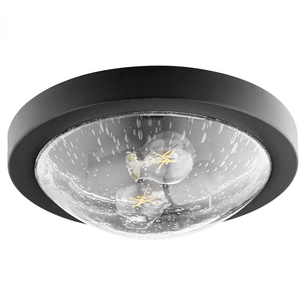 Quorum Lighting 3502-13-69 Flush Mount Transitional - Textured Black W Clear Seeded