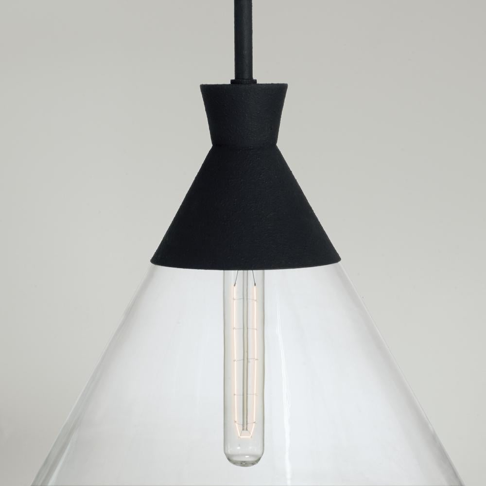 Capital Lighting PALOMA 350311XK Pendant Modern - Textured Black, Clear Glass (OPEN BOX SALE)